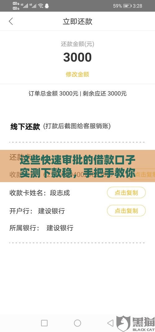 这些快速审批的借款口子实测下款稳，手把手教你避坑