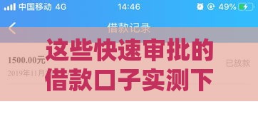这些快速审批的借款口子实测下款稳，手把手教你避坑