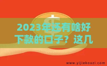2023年还有啥好下款的口子？这几招教你快速拿到钱