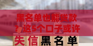 黑名单也能贷款？这5个口子或许能帮到你！