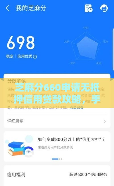 芝麻分660申请无抵押信用贷款攻略，手把手教你轻松拿钱