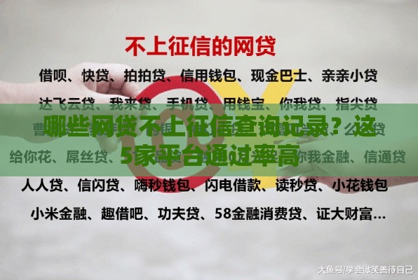 哪些网贷不上征信查询记录？这5家平台通过率高