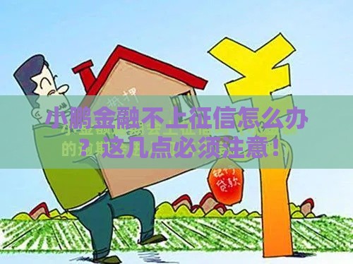 小鹏金融不上征信怎么办？这几点必须注意！