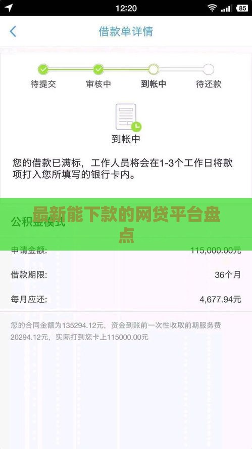 最新能下款的网贷平台盘点
