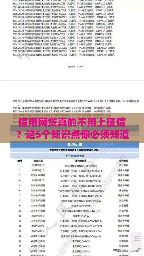 信用网贷真的不用上征信？这5个知识点你必须知道！