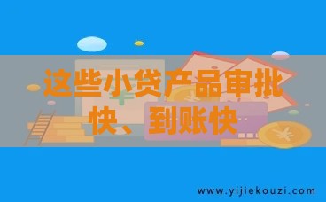这些小贷产品审批快、到账快 这些小贷产品审批快、到账快