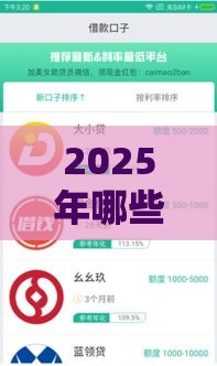 2025年哪些贷款口子容易放款？这5个渠道现在申请最划算！