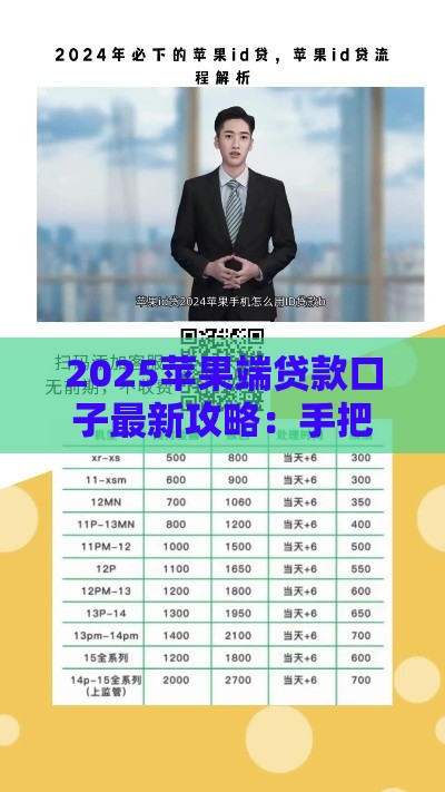 2025苹果端贷款口子最新攻略：手把手教你轻松借到钱