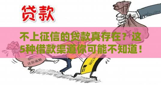 不上征信的贷款真存在？这5种借款渠道你可能不知道！