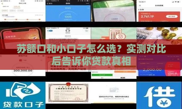 苏额口和小口子怎么选？实测对比后告诉你贷款真相
