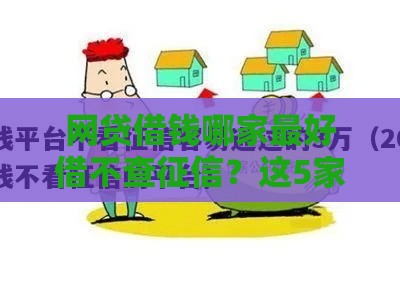 网贷借钱哪家最好借不查征信？这5家正规平台容易通过！