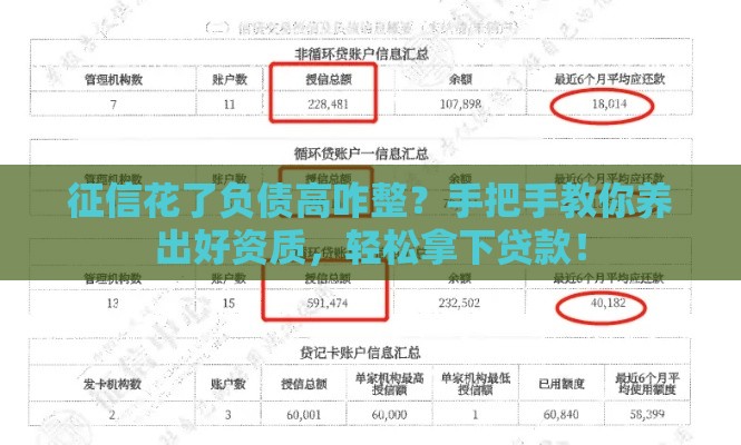 征信花了负债高咋整？手把手教你养出好资质，轻松拿下贷款！