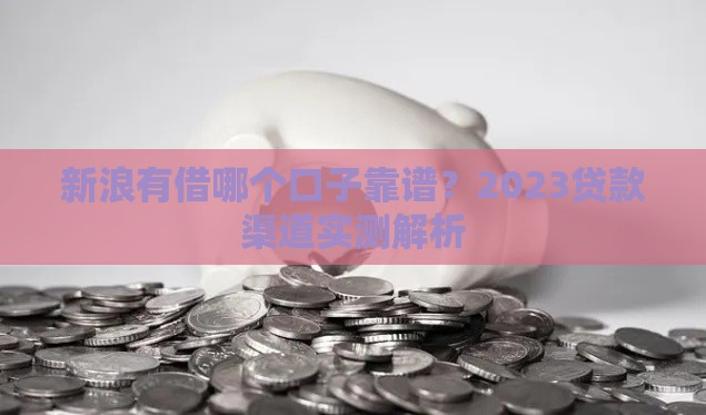 新浪有借哪个口子靠谱？2023贷款渠道实测解析