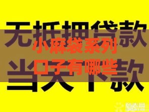 小麻袋系列口子有哪些？这几个靠谱口子快速下款不踩坑！