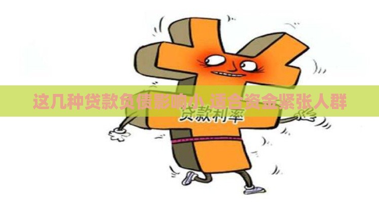 这几种贷款负债影响小 适合资金紧张人群