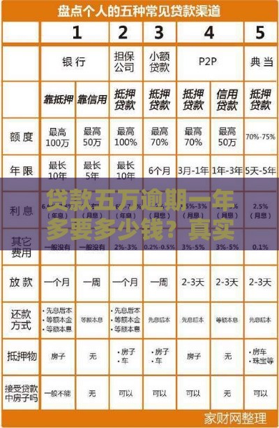 贷款五万逾期一年多要多少钱？真实计算吓到我了