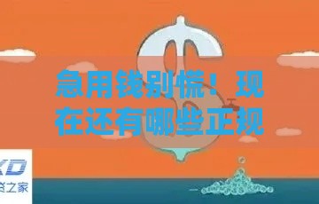 急用钱别慌！现在还有哪些正规贷款口子能下款？看这里！
