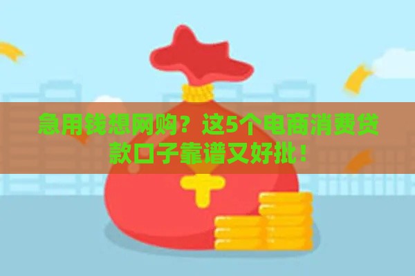 急用钱想网购？这5个电商消费贷款口子靠谱又好批！