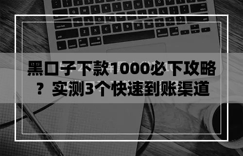 黑口子下款1000必下攻略？实测3个快速到账渠道