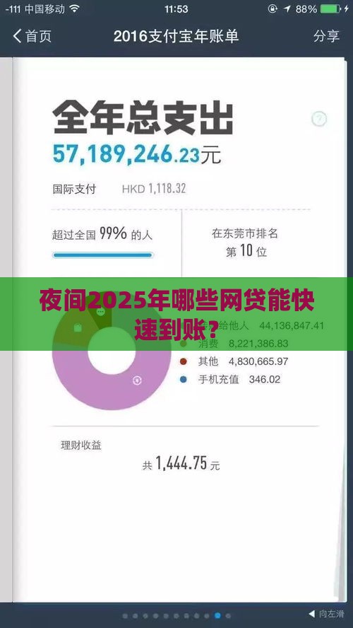 夜间2025年哪些网贷能快速到账？