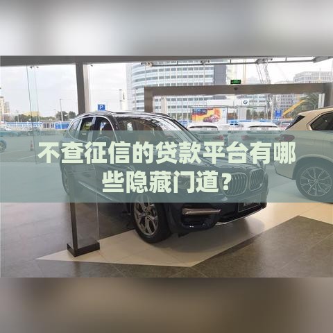 不查征信的贷款平台有哪些隐藏门道？