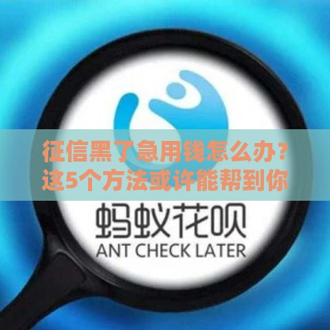征信黑了急用钱怎么办？这5个方法或许能帮到你！