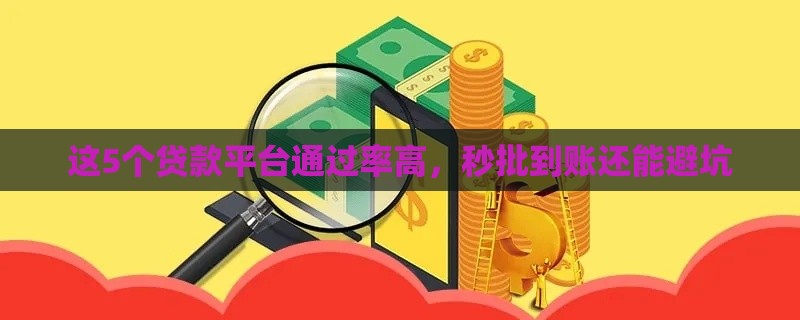 这5个贷款平台通过率高，秒批到账还能避坑