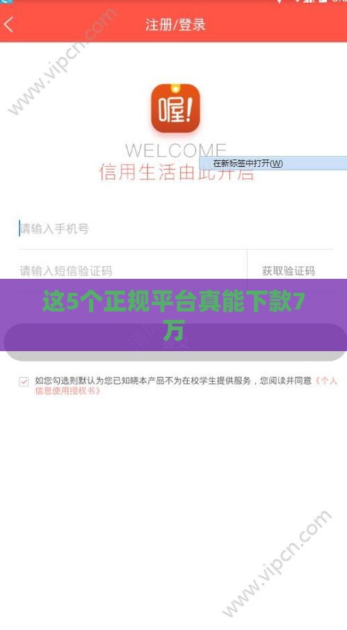 这5个正规平台真能下款7万