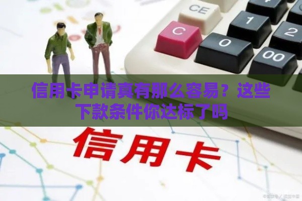 信用卡申请真有那么容易？这些下款条件你达标了吗