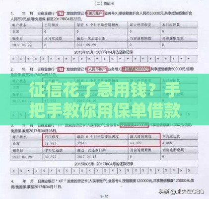 征信花了急用钱？手把手教你用保单借款攻略！必看！