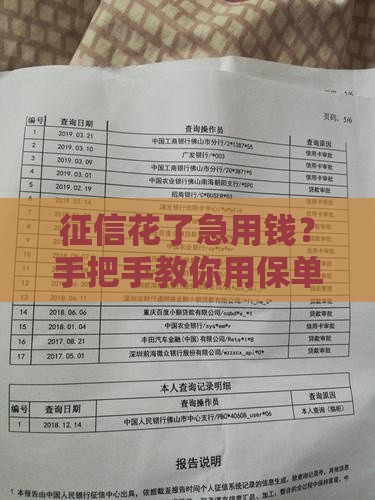 征信花了急用钱？手把手教你用保单借款攻略！必看！