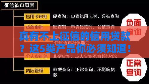 真有不上征信的信用贷款？这5类产品你必须知道！
