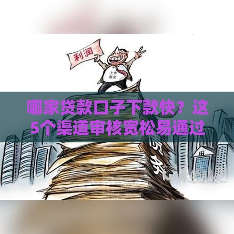 哪家贷款口子下款快？这5个渠道审核宽松易通过