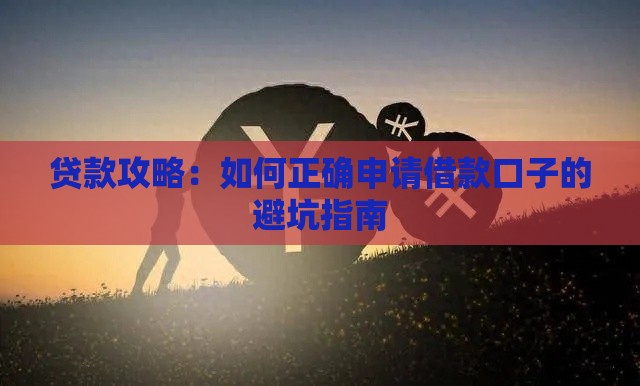 贷款攻略：如何正确申请借款口子的避坑指南