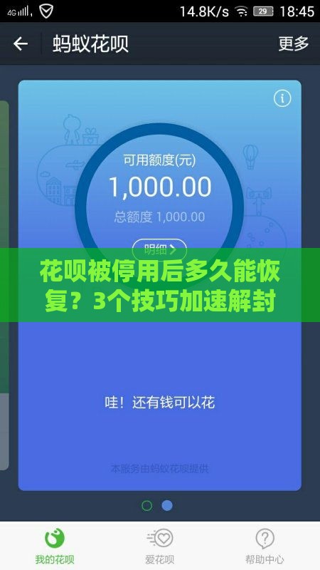 花呗被停用后多久能恢复?3个技巧加速解封 花呗被停用后多久能恢复?3个技巧加速解封