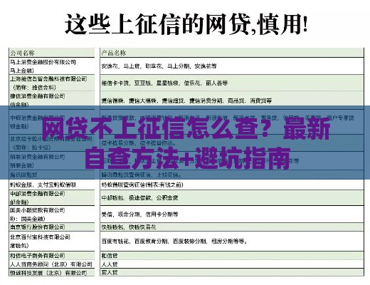 网贷不上征信怎么查？最新自查方法+避坑指南