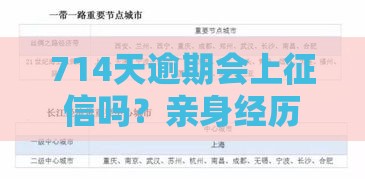 714天逾期会上征信吗？亲身经历告诉你真实答案！
