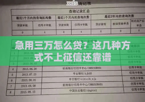 急用三万怎么贷?这几种方式不上征信还靠谱 急用三万怎么贷?这几种方式不上征信还靠谱