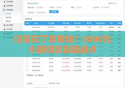 征信花了急用钱？5000元小额借款渠道盘点