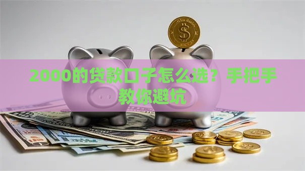 2000的贷款口子怎么选？手把手教你避坑