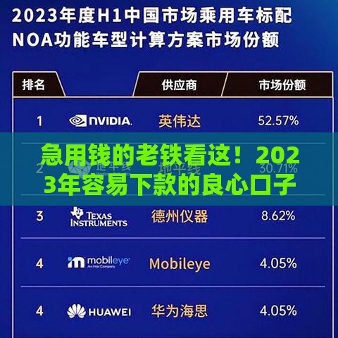 急用钱的老铁看这！2023年容易下款的良心口子大公开