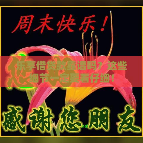 乐享借贷款靠谱吗？这些细节一定要看仔细！