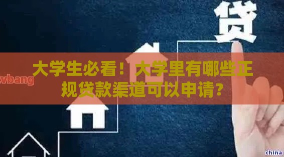 大学生必看！大学里有哪些正规贷款渠道可以申请？
