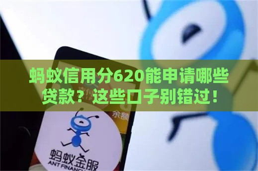 蚂蚁信用分620能申请哪些贷款？这些口子别错过！