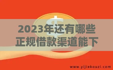 2023年还有哪些正规借款渠道能下款？（附避坑指南）