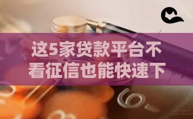 这5家贷款平台不看征信也能快速下款，额度高到你想不到！