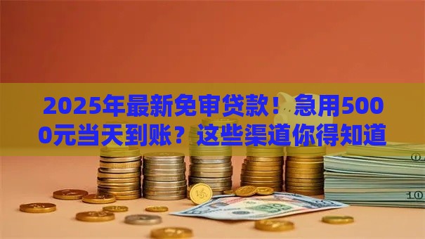 2025年最新免审贷款！急用5000元当天到账？这些渠道你得知道