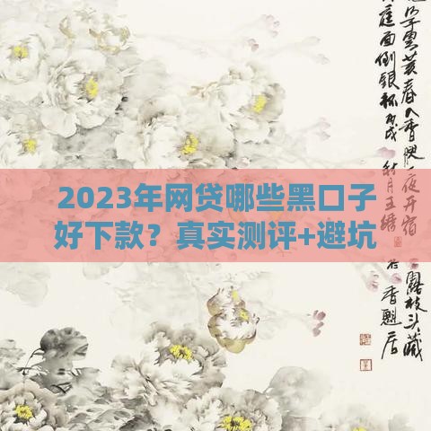 2023年网贷哪些黑口子好下款？真实测评+避坑指南