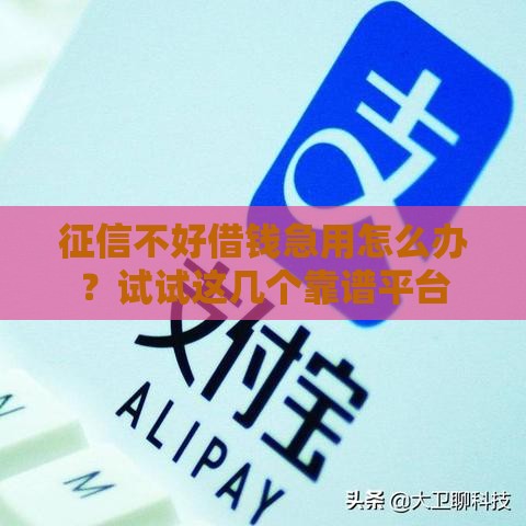 征信不好借钱急用怎么办？试试这几个靠谱平台