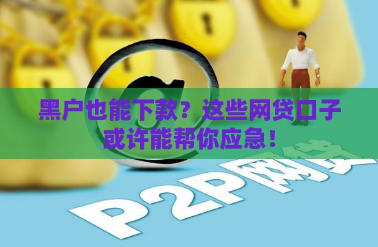 黑户也能下款？这些网贷口子或许能帮你应急！